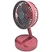 PATABIT Ventilador de mesa | Ventilador USB silencioso | Mini ventilador portátil USB a batería recargable de escritorio oficina o camping, cable incluido (rosa)