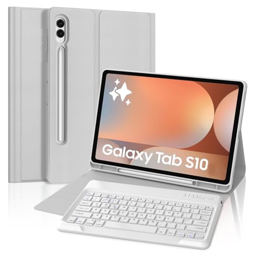 Image of Keyboard Case for Samsung Galaxy Tab S10 Ultra / S9 Ultra / S8 Ultra 14.6 inch, Smart Magnetic Detachable Wireless Bluetooth Keyboard, Slim Protective Folio Case with S Pen Holder, Auto Sleep /Wake