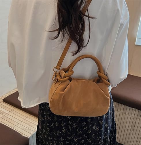 Womens Small Bucket Handbag Purse Trendy Cute Faux Suede Shoulder Crossbody Bag Dating Top Handle Satchels 20254
