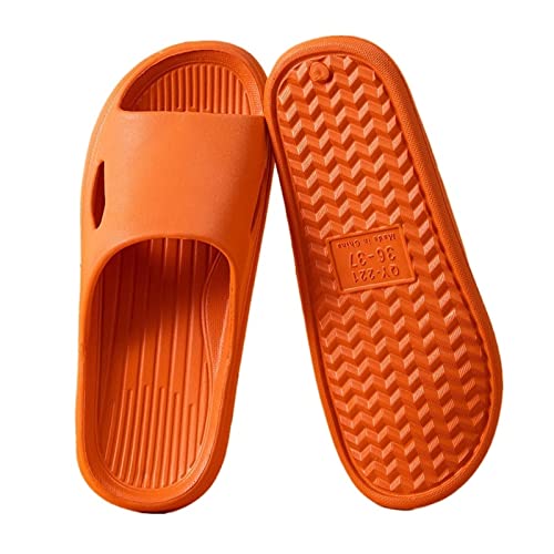 XIANGJL-888 Zapatos de baño Zapatillas mujer hogar día baño baño invitados verano sandalias fondo suave interior pareja zapatillas hombres Zapatillas de estar por casa(Orange,42/43)
