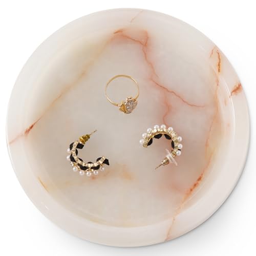 Plato de mármol para joyería, Soporte para Anillos Hecho a Mano...