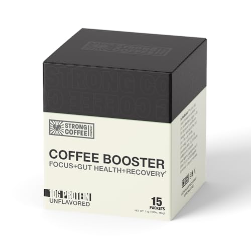 Strong Coffee Co. Coffee Booster | 10g Collagen Coffee Protein with Nootropics & Adaptogens,...