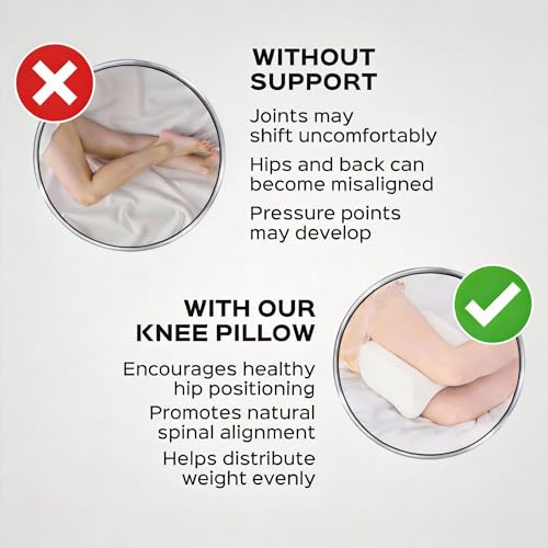 Miniatura 6 de Bonmedico Almohada Para Dormir De Lado Cojín Piernas Dormir Y Rodillas Ergonomica, Ortopédica Y Antidolores Almohada Entre Piernas Para Cama, Sofá Y Sillón Beige