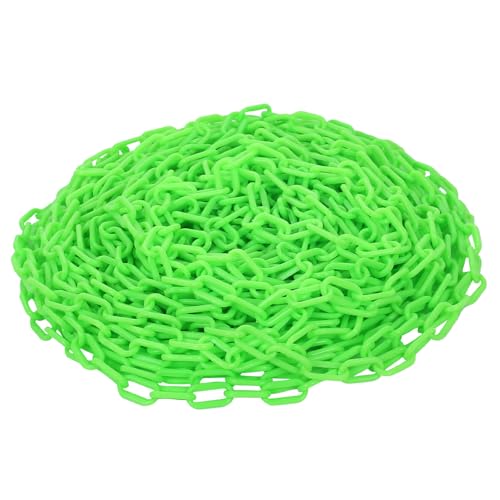 szkoo Chaîne de délimitation de 30,5 m - En plastique vert - Pour la sécurité d'avertissement, le contrôle des personnes, le trafic, la file d'attente
