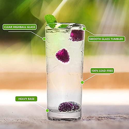 Image of bellemax Italian Premium Water and Juice Glasses Set of 6 and Jug Set Combo,(6 Pieces Glasses 350ML and 1 Water Juice Jug 1 Liter), Transparent, Glass and Jug Set (Lining A)