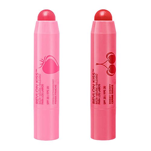 Revlon Kiss Lip Balm (Strawberry and Sweet Cherry - Pack of 2)