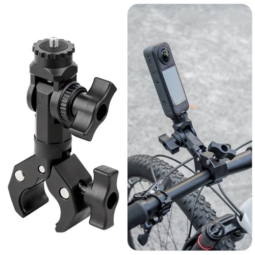 Soporte de abrazadera de cámara 360 para manillar de moto con tornillo 1/4 5