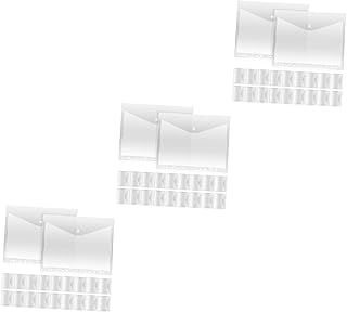 MAGICLULU 60 Peças A4 Pasta Transparente A4 Bolsos Pastas De Bolso Pasta De Documentos Poli Pasta De Plástico Pp Pastas De Plástico Orçamento Bolsos De Pasta De Plástico Envelopes Poli Com