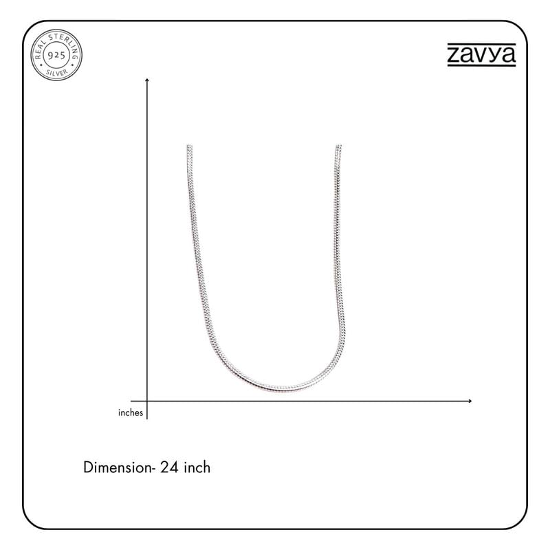 925 Silver Oxidized Plated Chain with 925 Hallmark