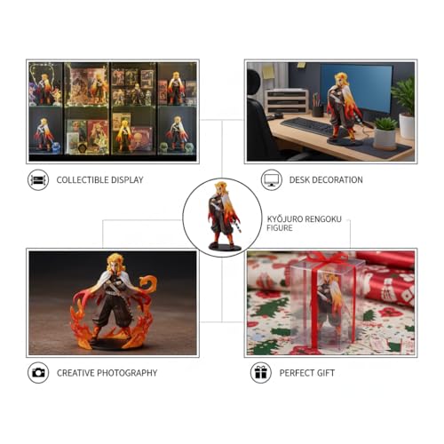Image of Kyojuro Rengoku Action Figure 16 CM Demon Slayer Anime Collectibles | Anime Action Figure PVC Collectible for Fans & Adult - Kyojuro Rengoku - 16 CM