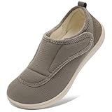 Scurtain House Slippers for Men Diabetic Slipper Seniors Elderly Mens Swollen Feet Orthopedic Diabetic Neuropathy Shoes Hospital Recovery Must Have Non Slip Bedroom Slippers Size