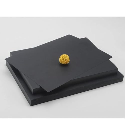Card & Paper - Cartulina de colores A4-50 hojas de 250 g/m², papel grueso, suave, peso medio para invitaciones, impresión estacionaria, suministros de álbumes de recortes (negro)