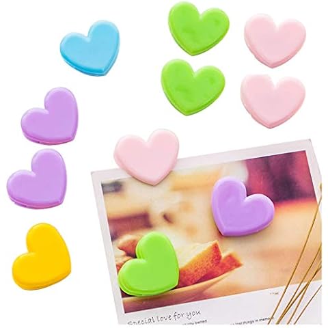 SIPLIV 20 Pack Heart Shaped Photo Clips Cover