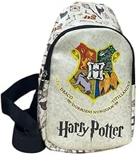 Krisus 17x 13x 6.5 Cm Harry Potter Chest Bag for Boys, Large Capacity Travel Bag with Adjustable Strap Heavy Zip Water Rasistance Single Zipper Faux Leather Storage Bag Birthday Gift