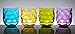 QGoods QG Clear Colorful Acrylic Plastic 14 oz. Wine Glass Rock Tumbler Set of 4 in 4 Assorted Colors