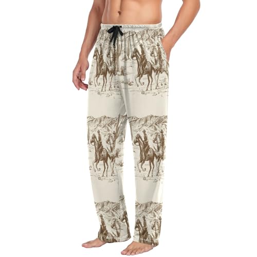 West Country Cowboy Mens Pajama Pants Lounge Men's Pajama Bottoms Soft Sleep Pants With Pockets XL3