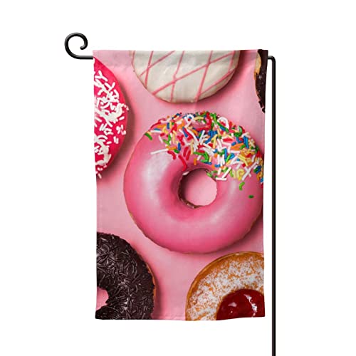 Drapeau de jardin donut rose pour apporter de la joie au balcon
