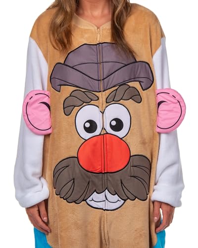 INTIMO Mr. Potato Head Union Suit Adult Fleece One Piece Pajama Outfit Footless Sleeper3