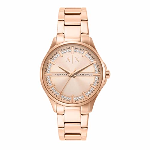 Image of Armani Exchange Lady Hampton Analog Rose Gold Dial Women's Watch-AX5264