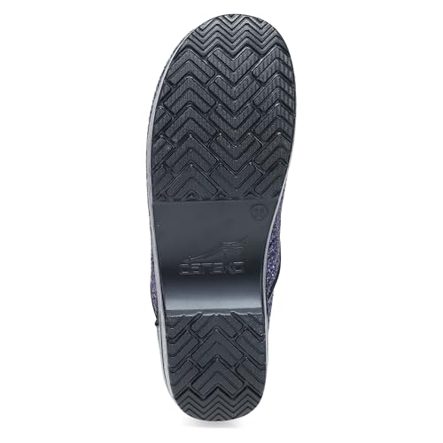 Image of Dansko Professional Glitter Slip-On Clogs for Women - Rocker Sole and Arch Support for Comfort - Shiny and Stylish Glitter Uppers