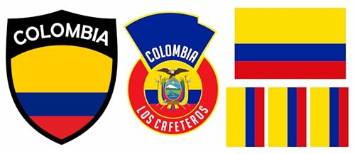 Colombia - Parche termoadhesivo para planchar (6 unidades, diseño de camiseta)