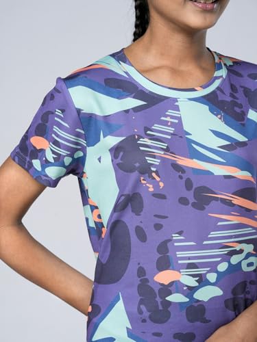 Image of Girl's Active Sports Wear Solid Short Sleeve Running Workout Tshirts Athletic Tops Lightweight Quick Dry Training Yoga Round Neck Tshirt (4 to 14 YRS)