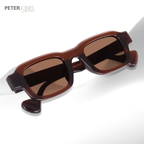 Image of Peter Jones Lenses Unisex Broad Frame Square UV /UB Protected Non-Polarized Sunglasses Medium (3809)
