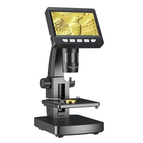 AOPICK Microscopio Digital con Pantalla de 4.3