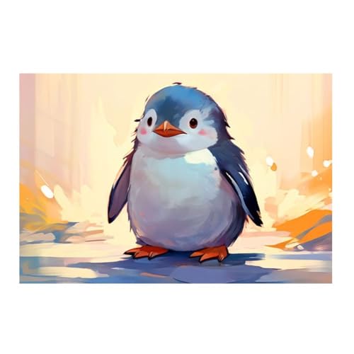 Poster pingouin GAEKKO impression carrée 50x50cm illustration voyage