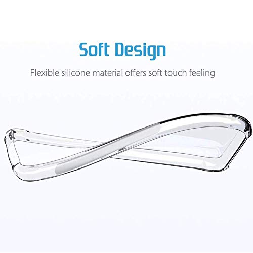 Image of FitSmart Flexible Shockproof Crystal Clear TPU Soft Bumper Back Cover with Cushioned Edges for Samsung Galaxy A30 / SM-A305F /DS - Transparent