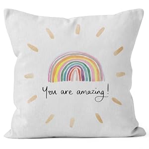 HIWX Regenbogen Kissenbezug Kinderzimmer Deko 45,7cm