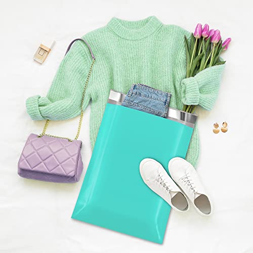 Fuxury 12X15.5 200Pc Teal Poly Mailers, Shipping Envelopes For Clothing/T-Shirt/Shirt, Self Sealing Envelopes Boutique Custom Bags Enhanced Durability Multipurpose Keep Items Safe Protected #TOP5