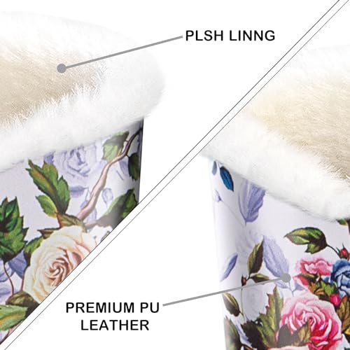 Image of Pack of 2 Plush Lined Eyeglasses Holder Stand Protective Glasses Case For Desks Or Nightstands