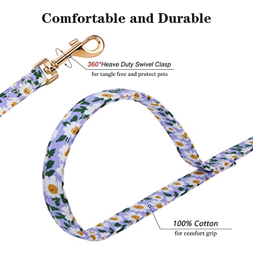 Chede No Pull Floral Pattern Dog Harness- Lightweight And Soft Dog Harness, Adjustable Small Dog Harness And Leash Set, With Dog Leash, Suitable For Puppy Small And Medium-Sized Dog (Xs, Purple Daisy) #TOP3