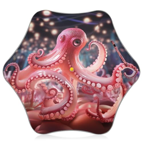 Parapluie bouton-poussoir enfants avec sécurité réfléchissante et protection UV