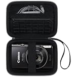 Canboc Carrying Case for Canon IXUS 185/285/ Sony DSC-W830/DSC-W800/VAHOIALD/Taichaeu/EJXHKNF Digital Camera, Mesh Pocket fit Cable, Batteries, Black (Case Only)