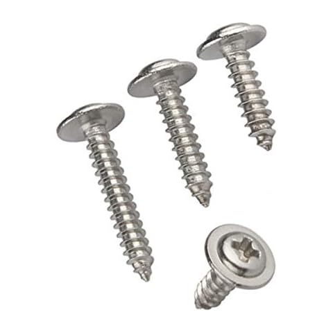 DAZISEN M2 Small Self Tapping Screws - Stainless Steel Phillips Drive Head Screws Spacer Pointed Tail Screws Wood Screws Fasteners, Silver, M2*6 * 5mm(100pcs) Cover