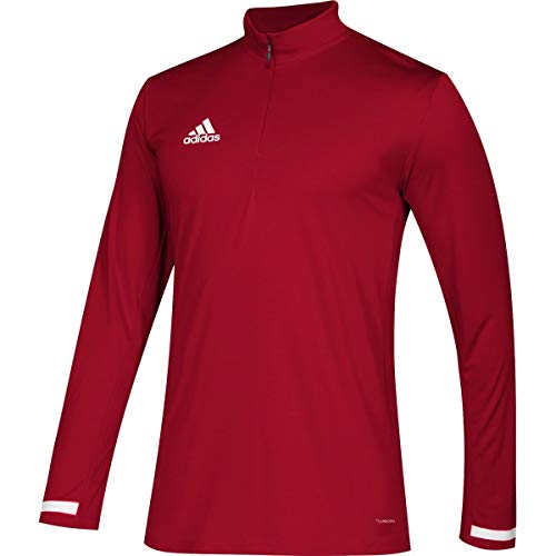 adidas Male Team 19 1 4 Zip Long Sleeve Jersey, Power Red White , XL