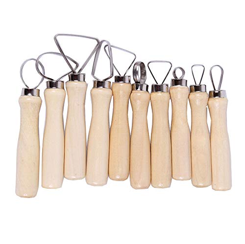 Xrten 10 Pcs Herramientas Arcilla, Herramientas de Escultura, Herramientas de Cerámica y Alfarería DIY para Profesionales o Novatos
