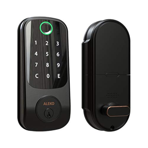 Get Discount 70% Price ALEKO 3-in-1 Keyless Entry Smart Door Fingerprint Lock with Touchscreen Keypad - Black
