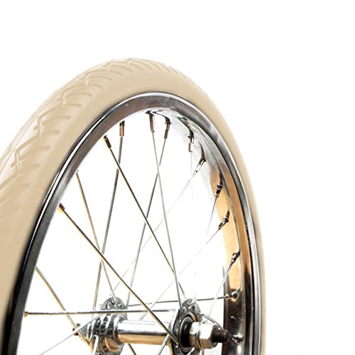 Tannus 100% Pannenschutz-Reifen 16/18 x 1.25 (32-349) (32-355) Airless Tire Mini Velo Brompton | Solider Urban Faltrad, Farbe Sahara (Beige), Härte Regular