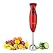Blendery ręczne z ostrzami ze stali nierdzewnej - 600W 2 Speed Stick Blender - Potężny elektryczny blender - do soku Milkshake Puree Food (czerwony)