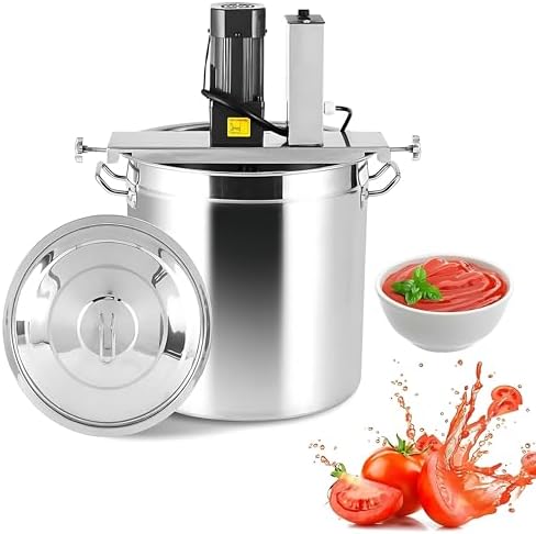 Commercial Electric Mixer Machine for Jam, Sauce & Chili - Automatic Stirring with 4-Blade Scraper, Ideal for Large Batch Cooking, Brewing & Canning (40L)