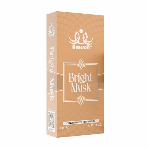 Image of Bright Musk Attar 6ml | Long Lasting Alcohol-Free Perfume Oil | Premium White Musk Fragrance for Men & Women | Roll-On Ittar | Natural & Concentrated Aroma | Unisex Luxury Attar | Natural & Skin Friendly | Travel Size Roll-On