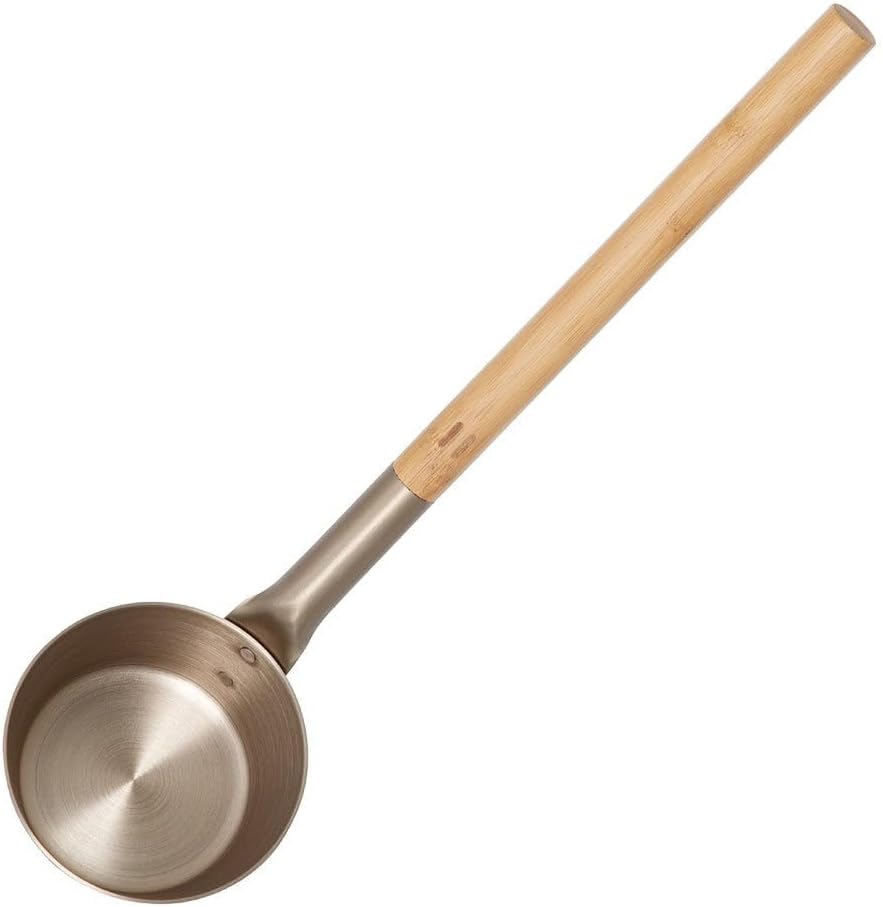 Champagne Aluminum & Bamboo Sauna Ladle