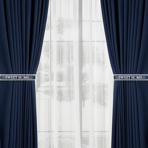TBWHL 4Pcs Acrylic Curtain Hooks Screw-in Curtain Tiebacks Wall Mountable Curtain Holdbacks Curtain Tie Backs Paste-on Curtain Hooks for Drapes in Living Room, Kitchen, Bedroom (Transparent)