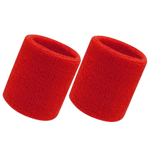STOBAZA 2 Piezas Muñequeras Deportivas de Algodón Transpirables Soporte Elástico para Hombre y Mujer Protección para Baloncesto Voleibol Fitness