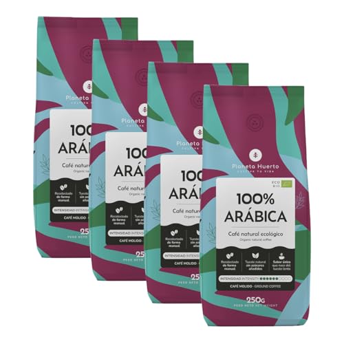 Pack 4x Café molido Eco 100% Arábica Planeta Huerto 250 g