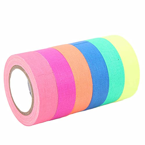 6Pcs Mixed Color Cotton Ribbon Bias Tape,Fold Bias Tape Bias Binding for Sewing,Colored Masking Tape for Quilting Stitching Gift Wrapping