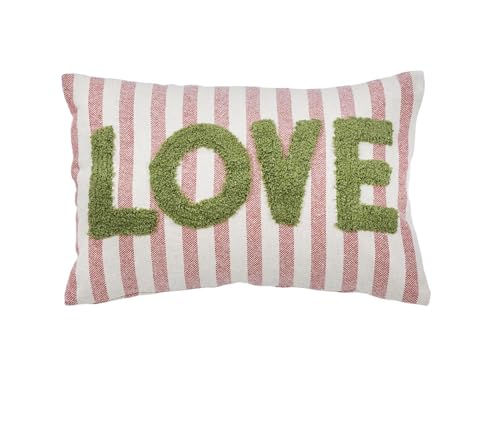 DONE Happy Kissenhülle Stripe Love getuftet Baumwolle ca. 40x60cm